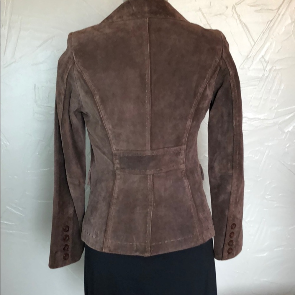 Chocolate leather jacket - Picture 2 of 3